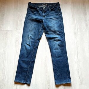Levi's Women's 712 Slim Dark Blue Straight Leg Mid Rise Jeans Size 30